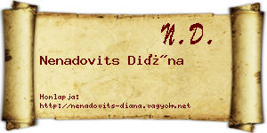 Nenadovits Diána névjegykártya
